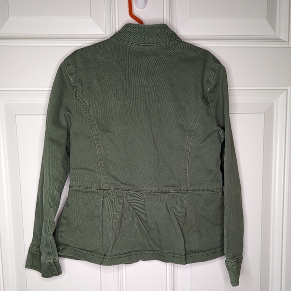 Girls Size Medium 7/8 Jeans With Owl Patch & Green Denim Crazy 8 Eyelet Jacket - Picture 5 of 11